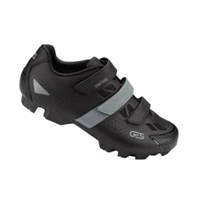 MTB CYCLING SHOE- GES VANTAGE2 BLACK/GREY EURO 46 TRIPLE HOOK AND LOOP STRAPS- COMPATIBLE SPD (PAIR)