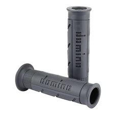 GRIP -  DOMINO ORIGINAL- ON ROAD A250 ANTHRACITE/BLACK OPEN END (PAIR) 120-125 mm.