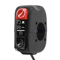 COMMODO/COMMUTATEUR/COUPE CONTACT MOTO UNIVERSEL DROIT AVEC FIL 1M NOIR (FONCTIONS START ET STOP) -DOMINO