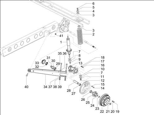 Suspension arrière - Amortisseur/s