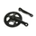 PEDALIER VTT P2R 5/6 ACIER NOIR 127mm PLATEAU 36D. AVEC PROTEGE CHAINE