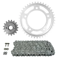 KIT CHAINE ADAPTABLE HONDA 750 VT C SHADOW 1997>2008, VT C SHADOW AERO 2009, VT C2 SHADOW 1997>2001 525 17x41 (DIAM COURONNE 112/138/12.25) (DEMULTIPLICATION ORIGINE) -AFAM