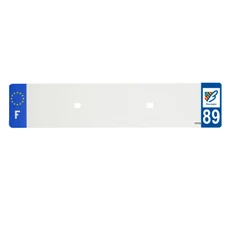 BANDE PLAQUE AUTO 520x110 POUR PVC VIERGE DEP. 89/EURO (VENDU A L'UNITE)