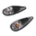 DECORATIVE LIGHTNING REPLAY  "WATER DROP" FENDER TRANSPARENT/BLACK- WITH ORANGE BULB(L 61mm / H 22mm / W 18mm)  (PAIR) **