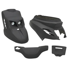 FAIRINGS/BODY PARTS REPLAY DESIGN EDITION FOR SCOOT MBK 50 BOOSTER 2004>/YAMAHA 50 BWS 2004> BLACK MAT (4 PARTS + HEADLIGHT KIT))