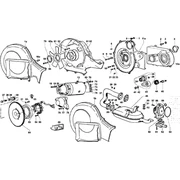 Coiffe refroidissement - demarreur - tuyau decharge