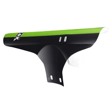 MUDGUARD FOR MTB-FRONT- VELOX -BLACK-/GREEN ON FORK+NYLON CLAMPS
