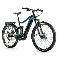 VELO ELECTRIQUE/VAE VTT 29 LEADER FOX AXEN 2023 TOUT SUSPENDU HOMME BLEU MAT 10V MOTEUR CENTRAL PANASONIC GX ULTIME 36V 90Nm BATTERIE 20Ah (CADRE 19,5" - H50cm - L - ADULTE DE 178cm à 185cm)