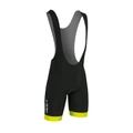 CUISSARD COURT GIST A BRETELLES FOND COOLMAX NOIR BORDS JAUNE FLUO XXL -5116