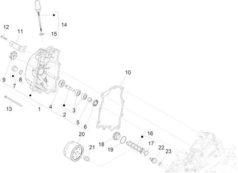 Couvercle volant magnetique - Filtre à huile