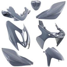CARROSSERIE/CARENAGE SCOOT ADAPTABLE MBK 50 NITRO 1997>2012/YAMAHA 50 AEROX 1997>2012 GRIS NARDO (KIT 7 PIECES) -P2R