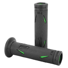 REVETEMENT POIGNEE PROGRIP MOTO ON ROAD 718 DOUBLE DENSITE VERT/NOIR OPEN END 122mm (PAIRE)