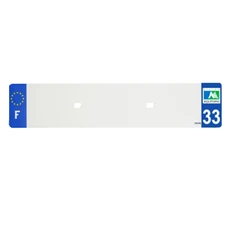 BANDE PLAQUE AUTO 520x110 POUR PVC VIERGE DEP. 33/EURO (VENDU A L'UNITE)
