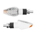 CLIGNOTANT UNIVERSEL REPLAY MINI PYRAMIDE 8 LEDS TRANSPARENT/BLANC AVEC TEMOIN (L 68mm / H 27mm / L 30mm) (HOMOLOGUE CE) (PAIRE)