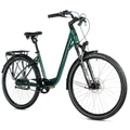 VELO MUSCULAIRE CITY BIKE 28 LEADER FOX ESCALANTE 2025 MIXTE BLEU BRILANT NEXUS 8V COURROIE (16,5'' - H42cm - TAILLE S - POUR ADULTE DE 158cm à 168cm)