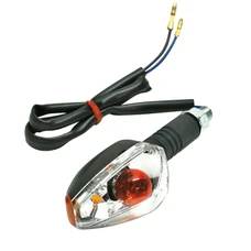 TURN SIGNAL FOR 50cc MOTORBIKE PEUGEOT 50 XR7 2008> TRANSPARENT/BLACK  REAR/RIGHT -CEE APPROVED  -SELECTION P2R-