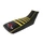COUVRE/HOUSSE DE SELLE 50 A BOITE KRM PRO RIDE POUR DERBI 50 DRD X-TREME 2011>2017, DRD RACING 2005>2010, DRD EVO 2008>2010/GILERA 50 SMT 2011>2017 NOIR/JAUNE