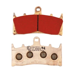 PLAQUETTE DE FREIN NEWFREN POUR KAWASAKI 600 ZX-6R NINJA 1998>2002 AV, 750 ZX-7R NINJA 1996>2003 AV / SUZUKI 1300 GSX-R HAYABUSA 1999>2007 AV (FD0199TS) (TOURING METAL FRITTE)