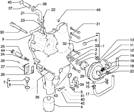 Carter volant-Filtre à huile