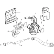 Carburateur complet - Raccord d'admission