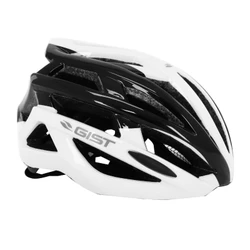 CASQUE VELO ADULTE GIST ROUTE PLANET BLANC/NOIR IN-MOLD TAILLE 52-58 REGLAGE MOLETTE 212GRS