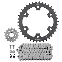 KIT CHAINE ADAPTABLE ROYAL ENFIELD 650 INTERCEPTOR 2018>, CONTINENTAL GT 2018> 525 15x38 (DIAM COURONNE 111/142/10.5) (DEMULTIPLICATION ORIGINE) -JT SPROCKETS