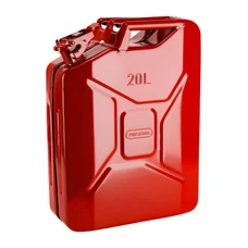 JERRYCAN/BIDON ESSENCE/CARBURANT PRESSOL METAL ROUGE 20L  (HOMOLOGUE TUV/EN)