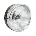 PHARE/PROJECTEUR CYCLO AVANT NOIR AVEC INTERRUPTEUR DIAM 140mm CASQUETTE CHROME (BA20D UNIVERSEL) -SELECTION P2R