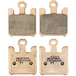 BRAKE PADS NEWFREN FOR KAWASAKI 1000 ZX-10R NINJA 2004>2007 Front   600 ZX-6RR NINJA 2003>2006 Front  DERBI 659 MULHACEN 2005> Front   (L 39mm - H 49.5mm - thk 7.9mm)  (FD0352SP)  (SPORT SINTERED)