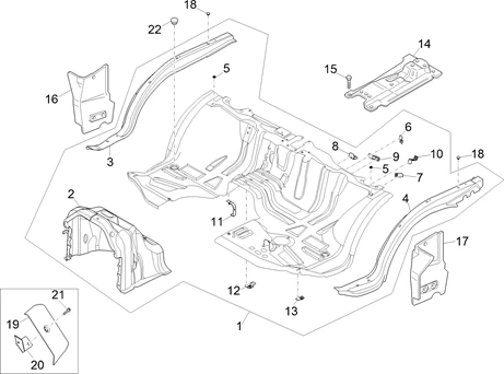 Panneau du plancher AV