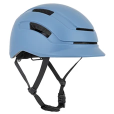 CASQUE VELO ADULTE NEWTON URBAIN COMMUTER GRIS MAT TAILLE 59-61 REGLAGE MOLETTE / ECLAIRAGE ARRIERE USB 290 g -INCLUS CABLE