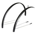 GARDE BOUE CITY/VTC TRINGLES 28'' STRONGLIGHT ALU R'LIGHT 48mm NOIR MAT (PAIRE) AVEC FIXATION CLASSIC TRINGLES INOX