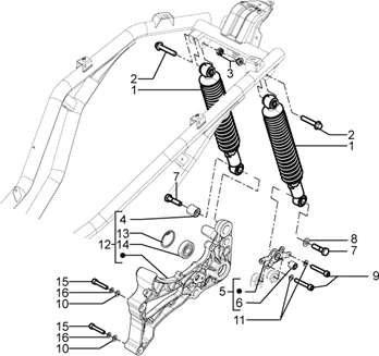 Suspension arrière - Amortisseur/s