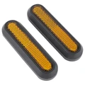 CACHE VIS DE ROUE ARRIERE POUR TROTTINETTE XIAOMI 1S, ESSENTIAL, PRO 2 NOIR (CATADIOPTRE ORANGE) (VENDU PAR 2) -SELECTION P2R