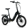 VELO ELECTRIQUE/VAE PLIANT CITY 20 LEADER FOX TIFTON 2026 MIXTE NOIR BRILLANT MAT 8V MOTEUR ROUE AR BAFANG 36V 45Nm BATTERIE 16Ah
