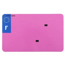 BANDE PLAQUE MOTO 210x130 POUR PVC VIERGE ROSE LOGO F (W ET WW GARAGE ET PROVISOIRE) (VENDU A L'UNITE)