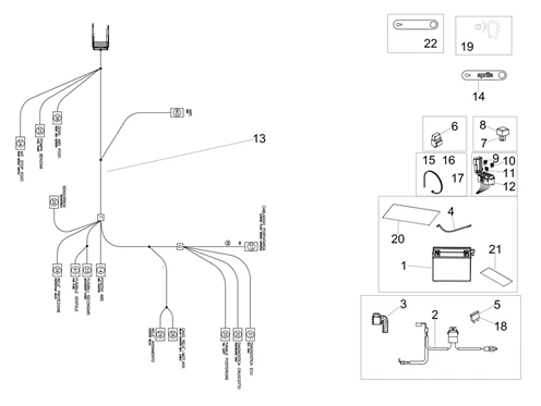 Circuit electrique arrière