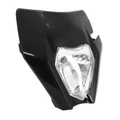 PLAQUE PHARE/TETE DE FOURCHE MOTO UNIVERSEL TYPE KTM NOIR (AMPOULE) -P2R- **