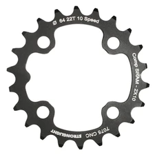CHAINRING FOR MTB 22T. Ø64 2X10 "INNER" BLACK STRONGLIGHT -4 ARMS- SRAM XO+SHIMANO (EXCEPT XT/XTR) NON THREADED - thickness 3,5mm