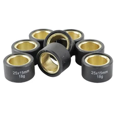 GALET/ROULEAU MAXISCOOTER MAGNETI MARELLI 25x15  18,0g  (x8)  POUR YAMAHA 500, 530, 560 TMAX, 400 MAJESTY/KYMCO 550 AK/PEUGEOT 400 METROPOLIS