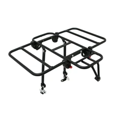 PORTE BAGAGE VELO AVANT PLATEFORME P2R PLIABLE SUR LES COTES (SANS OUTIL) ALU NOIR MAT 29''/26" (POIDS MAXI 10KGS) -FIXATION SUR TASSEAU V-BRAKE