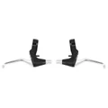 LEVIER DE FREIN VTT/VTC V-BRAKE 3 DOIGTS NEWTON ALU ARGENT/NOIR (PAIRE SUR CARTE)