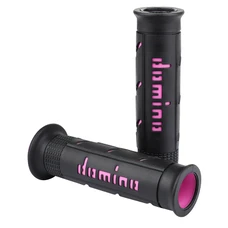 GRIP - DOMINO ORIGINAL - ON ROAD A250 BLACK/FUCHSIA OPEN END (PAIR) 120-125 mm