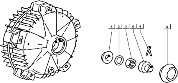 Fixation tambour ar.