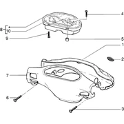 Compteur kilometrique-couvercle du guidon