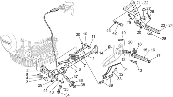 Béquille latérale-Repose Pieds
