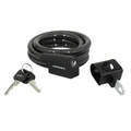 ANTITHEFT FOR BICYCLE -P2R KEY COILED CABLE Ø12 mm L. 1,50m ( WITH BRACKET)