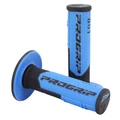 REVETEMENT POIGNEE PROGRIP MOTO OFF ROAD 801 DOUBLE DENSITE BASE NOIR/BLEU LIGHT CLOSED END 115mm (CROSS/MX) (PAIRE)