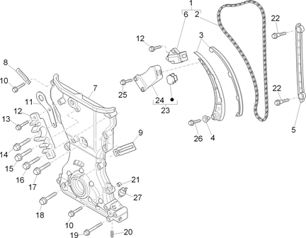 Courroie de distribution et couvercle