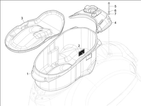 Logement casque - Dessous de selle